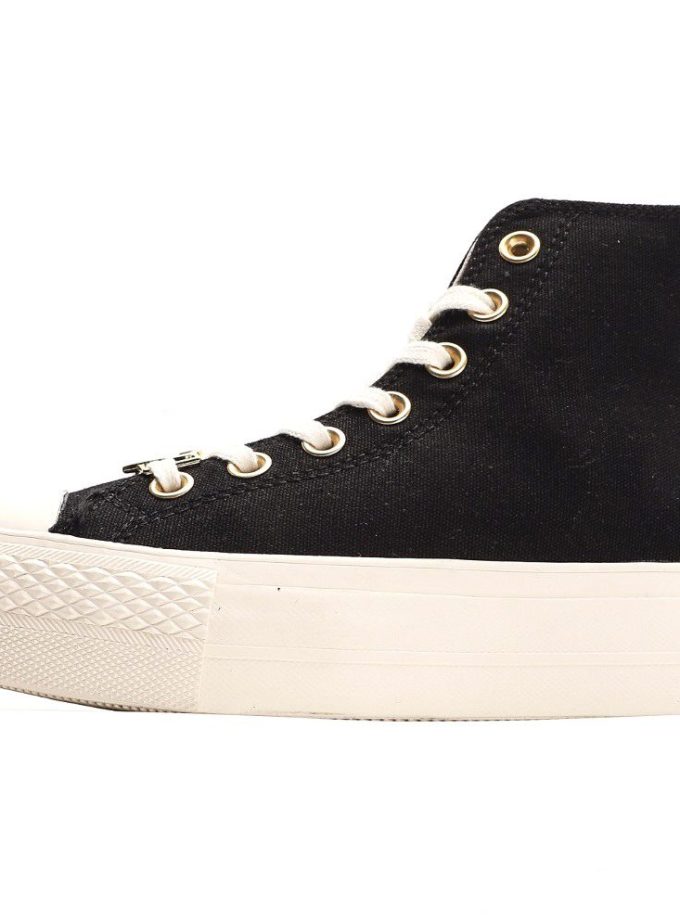 Chuck Taylor All Star Lift Platform Hearts in Black Egret