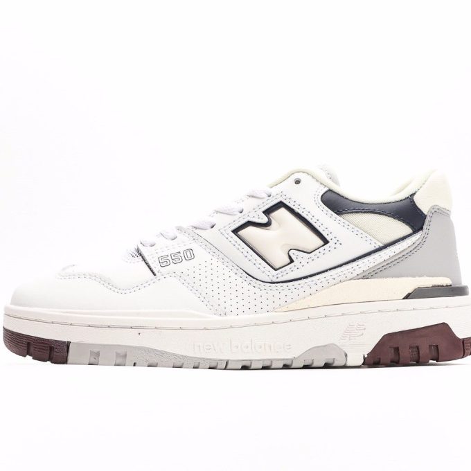 New Balance 550 White Indigo Burgundy'