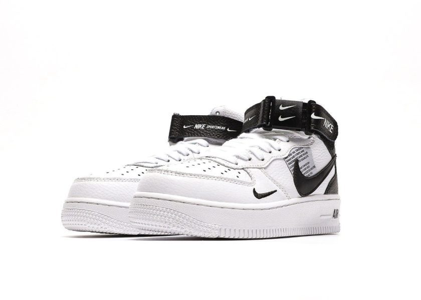 Air Force 1 Mid Utility White Black - Image 5