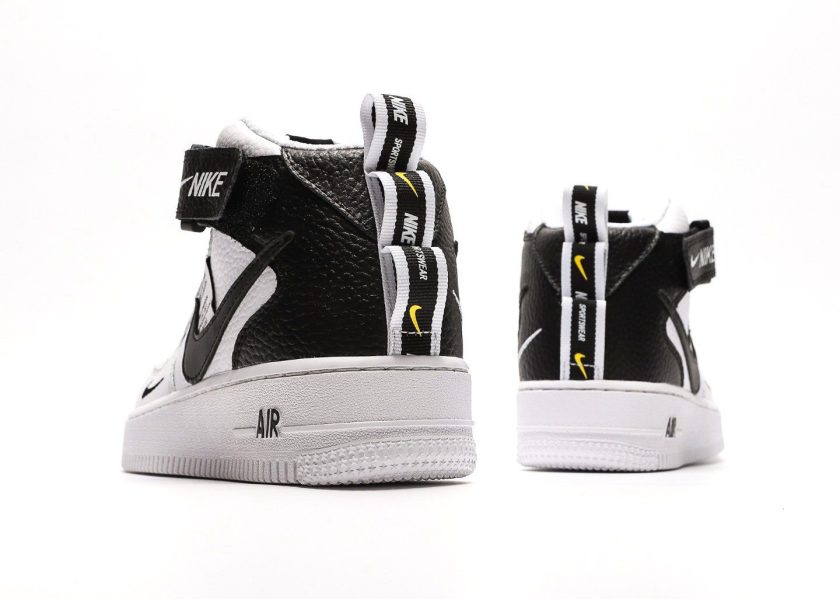 Air Force 1 Mid Utility White Black - Image 6