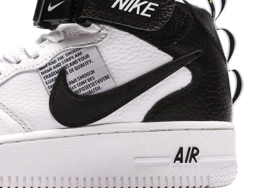 Air Force 1 Mid Utility White Black - Image 7