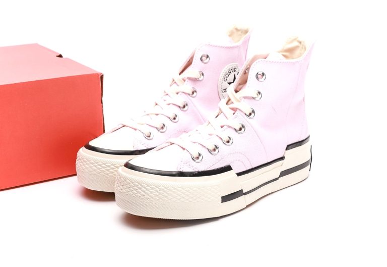 Chuck 70 High Plus Logo Collage ‑ Pastel Pink - Image 9