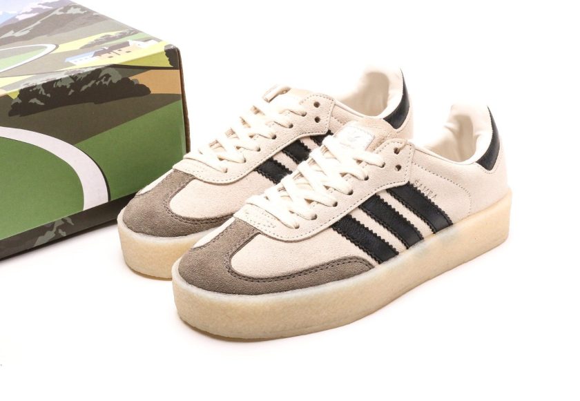 Ronnie Fieg x Clarks x 8th Street Samba "Kithmas - White Black" - Image 8