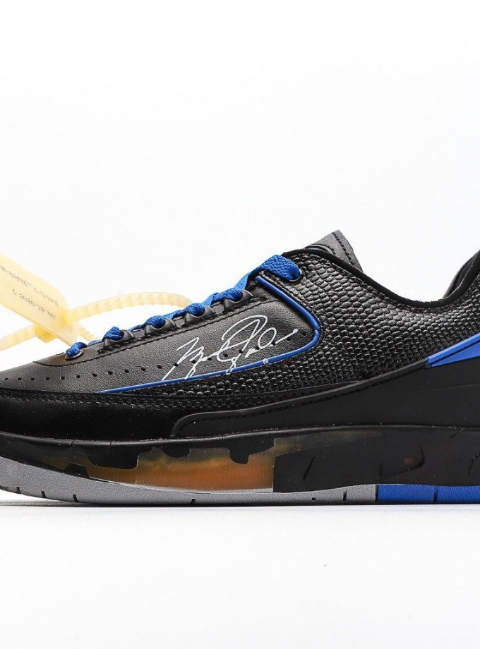 Off-White x Air Jordan 2 Low Black Royal Blue [PK GOD]