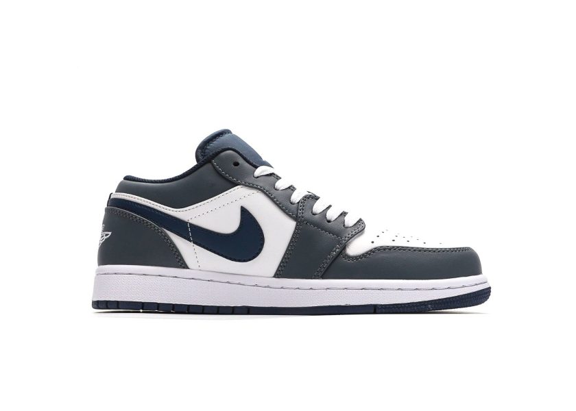 Air Jordan 1 Low White Navy Blue - Image 2