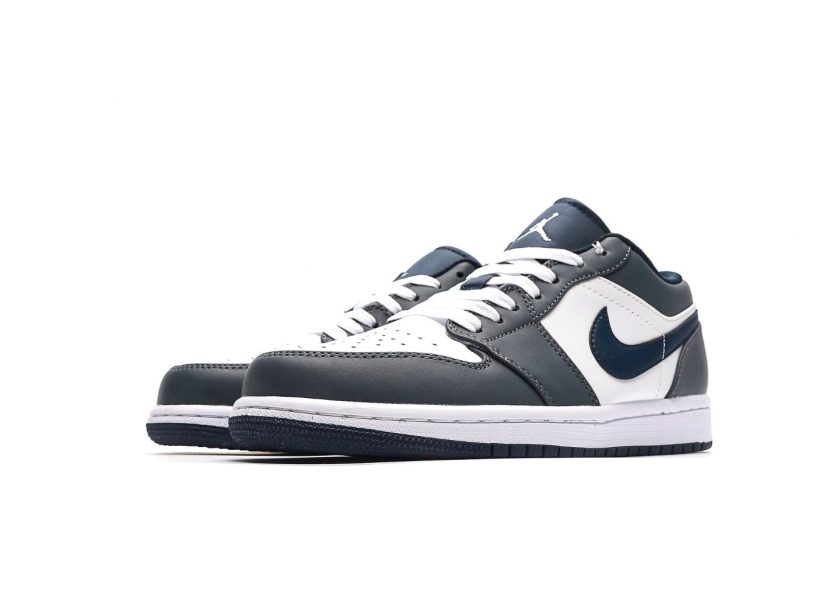 Air Jordan 1 Low White Navy Blue - Image 5