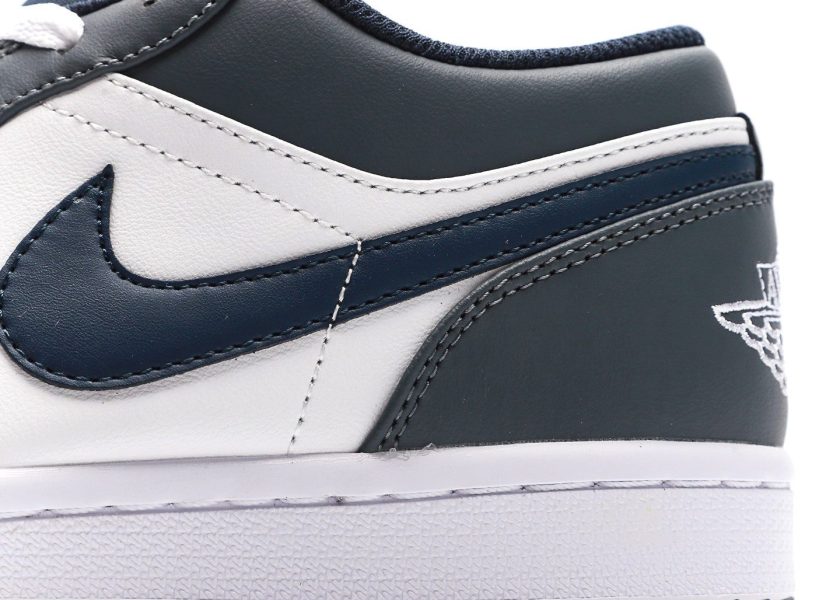 Air Jordan 1 Low White Navy Blue - Image 7