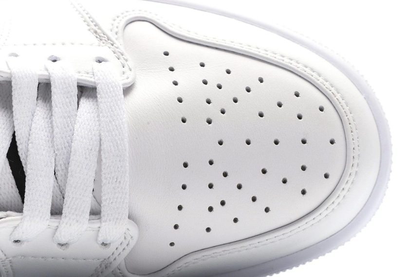 Air Jordan 1 Mid White Black Gym Red - Image 7