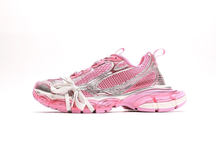 3XL Sneaker "White Grey and Pink Mesh and Polyurethane"