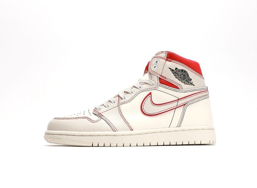 Air Jordan 1 Retro High OG Sail Phantom Red [PK GOD]