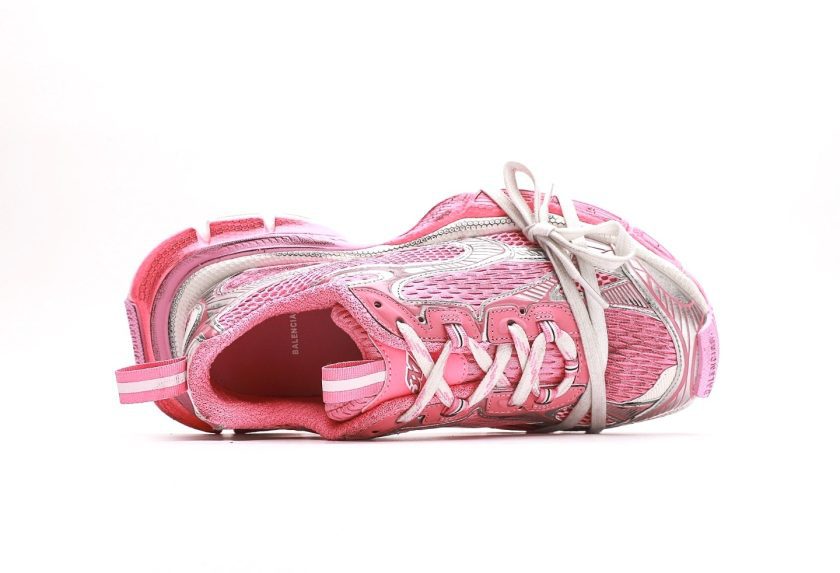3XL Sneaker "White Grey and Pink Mesh and Polyurethane" - Image 3