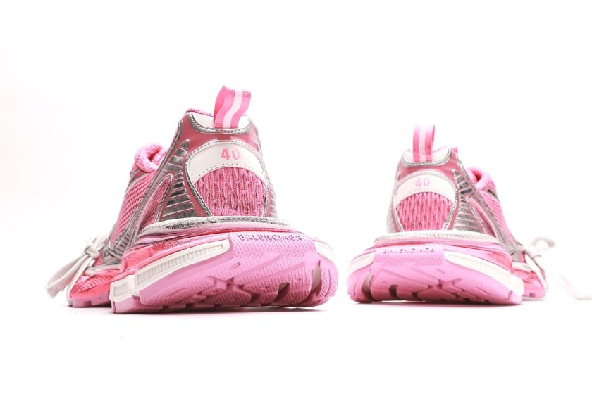 3XL Sneaker "White Grey and Pink Mesh and Polyurethane" - Image 6