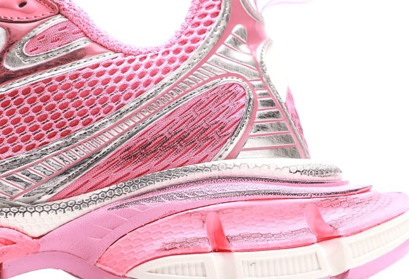 3XL Sneaker "White Grey and Pink Mesh and Polyurethane" - Image 7