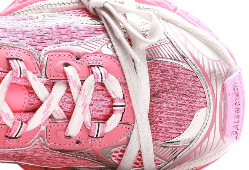 3XL Sneaker "White Grey and Pink Mesh and Polyurethane" - Image 8