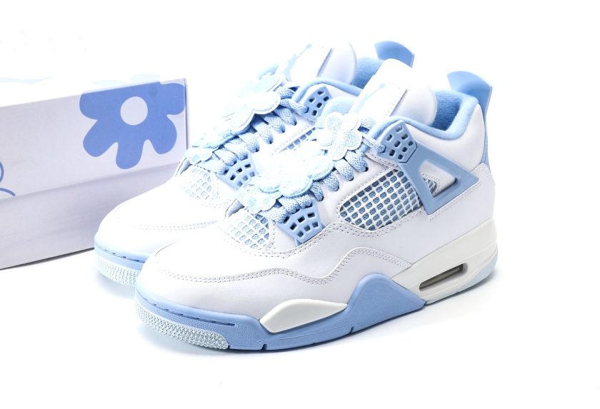Air Jordan 4 "Aluminum" "White/Blue Tint" [PK GOD] - Image 9