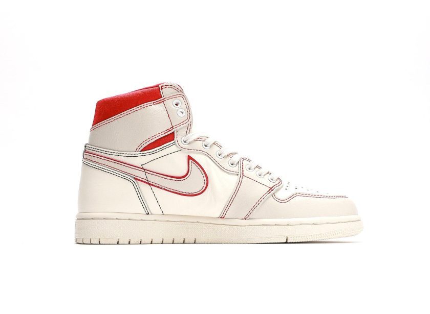 Air Jordan 1 Retro High OG Sail Phantom Red [PK GOD] - Image 2