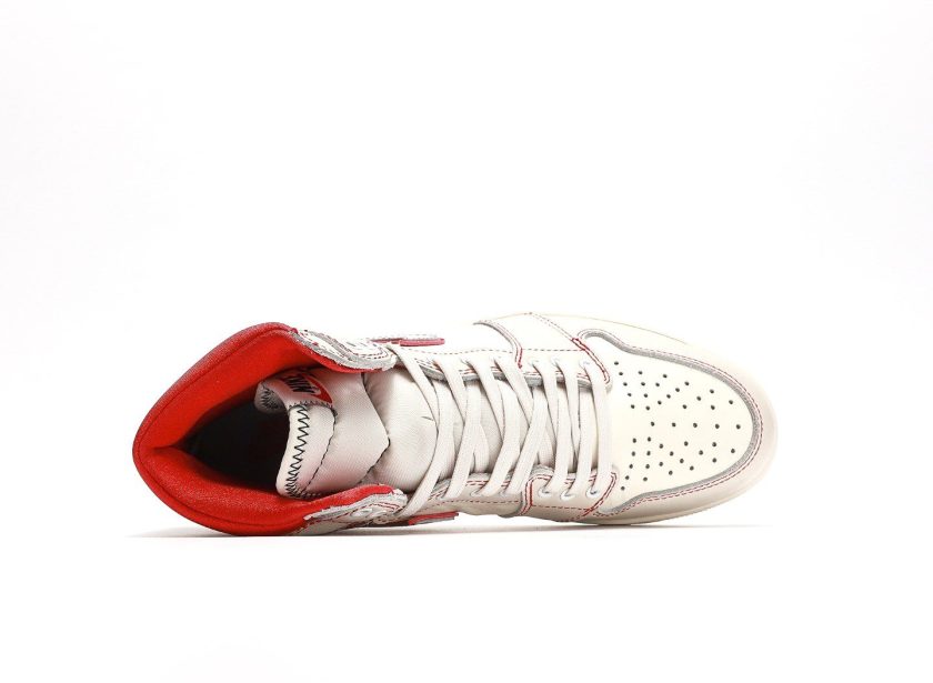 Air Jordan 1 Retro High OG Sail Phantom Red [PK GOD] - Image 3
