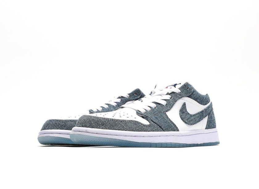 Air Jordan 1 Retro Low Canvas White Denim - Image 5