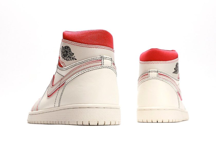 Air Jordan 1 Retro High OG Sail Phantom Red [PK GOD] - Image 6