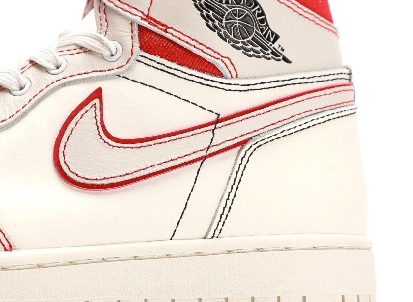 Air Jordan 1 Retro High OG Sail Phantom Red [PK GOD] - Image 7