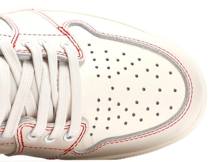 Air Jordan 1 Retro High OG Sail Phantom Red [PK GOD] - Image 8